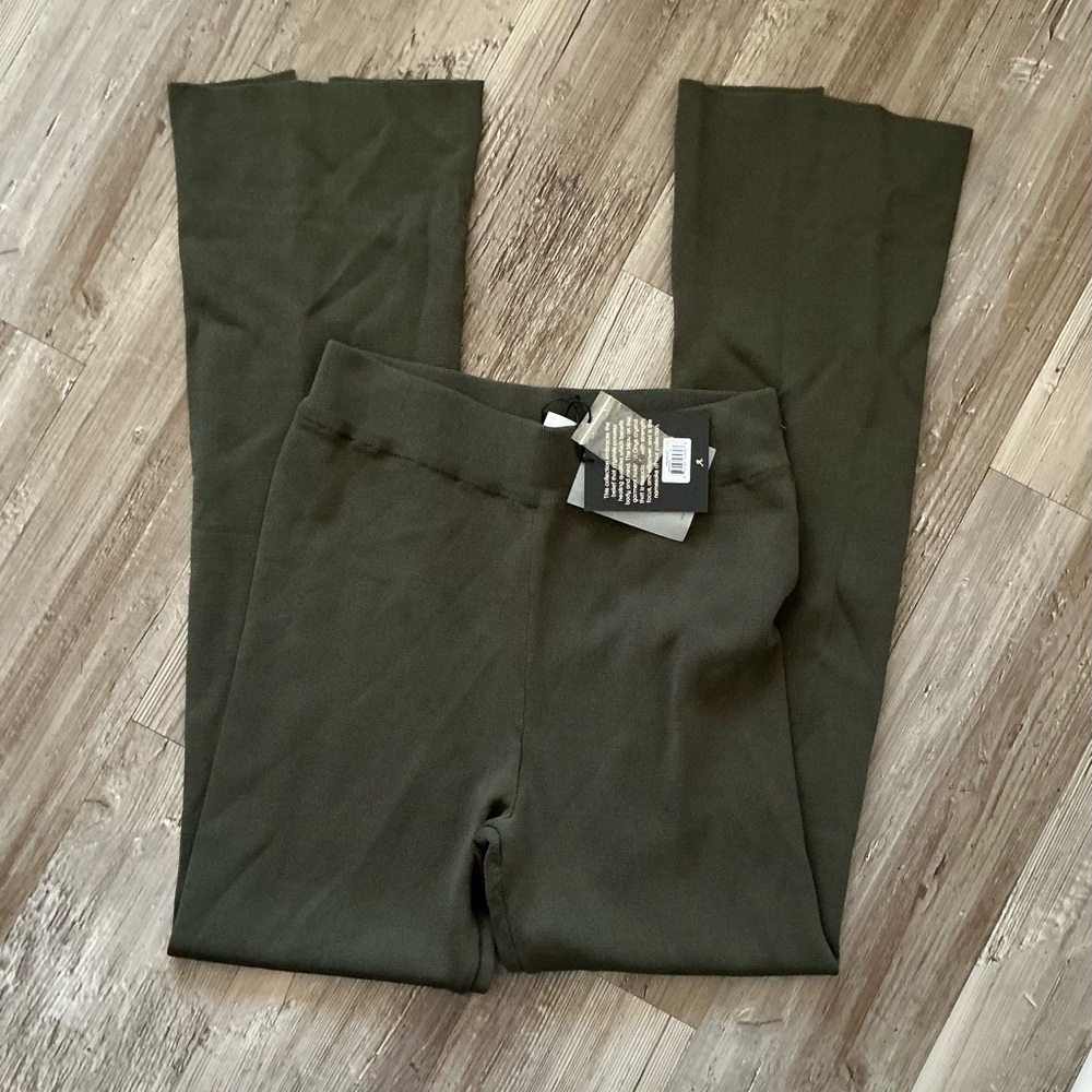 NWT Adrienne landau Onyx Knit High Waist Pull On pants